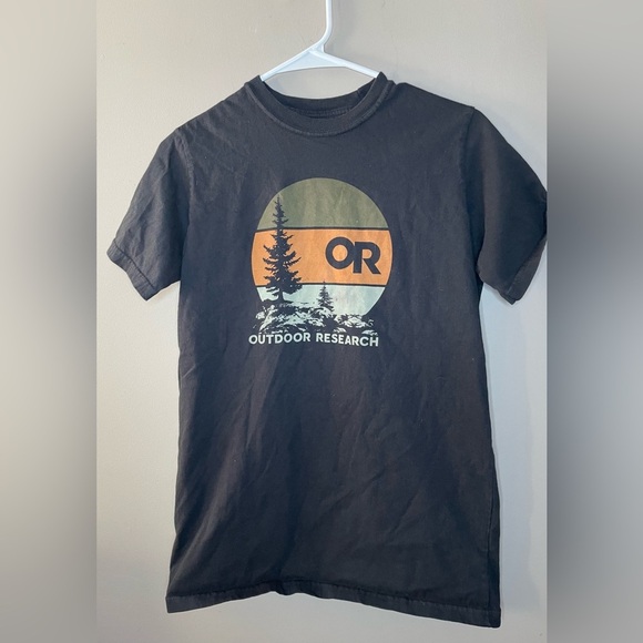 Outdoor Research Sunset Logo Men's Black Graphic T-Shirt Size S - Picture 2 of 5